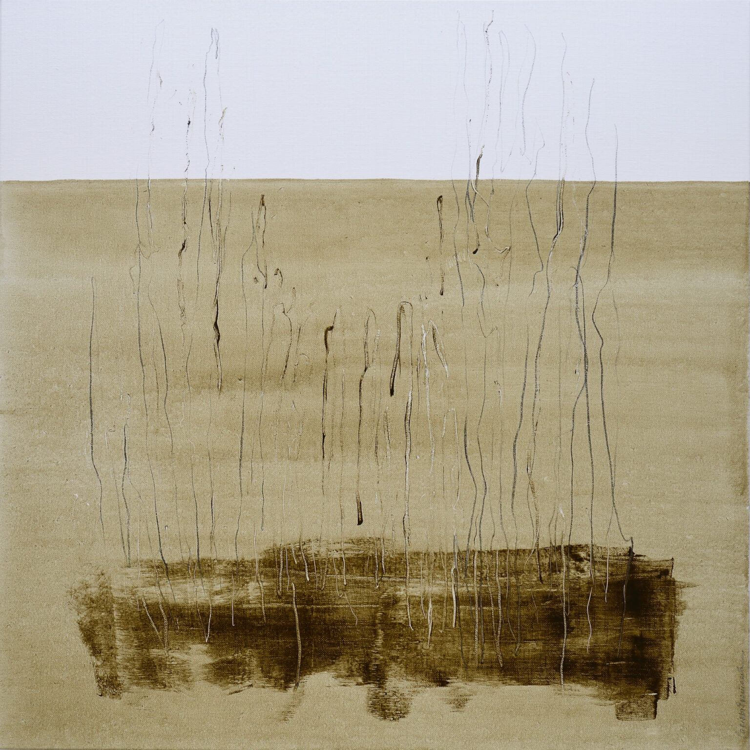 The pleasure of sand under my toes, 122 x 122 cm