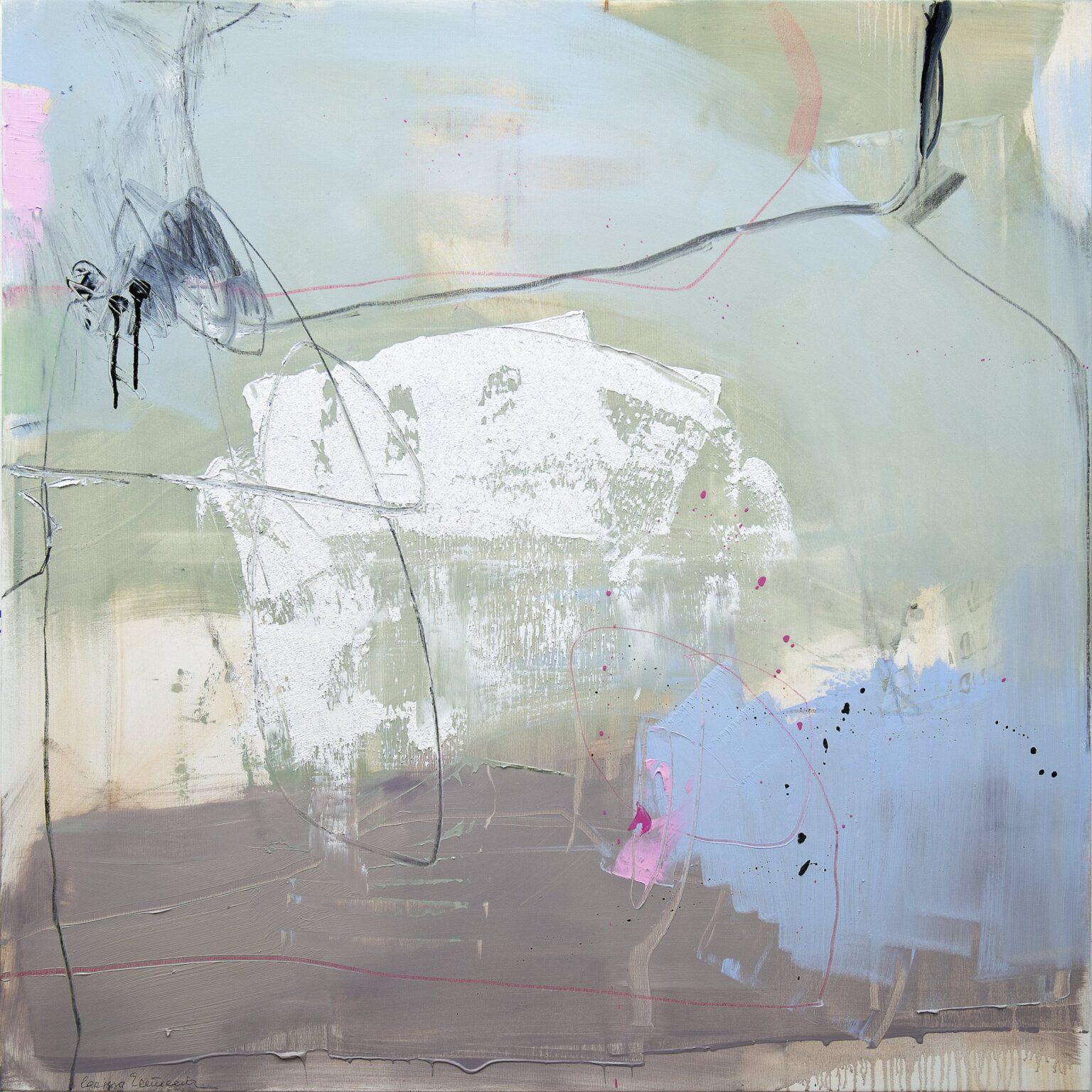 Timelessness moving quickly #2, 122 x 122 cm