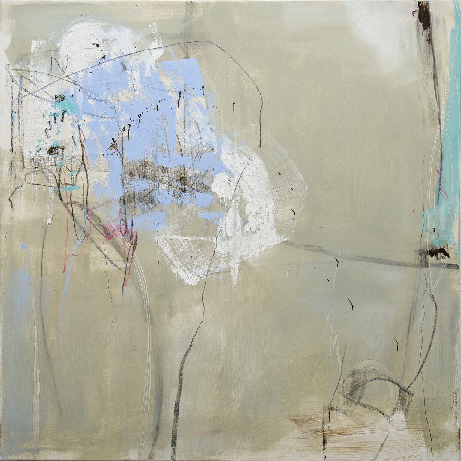 Naked morning, 150 x 150 cm