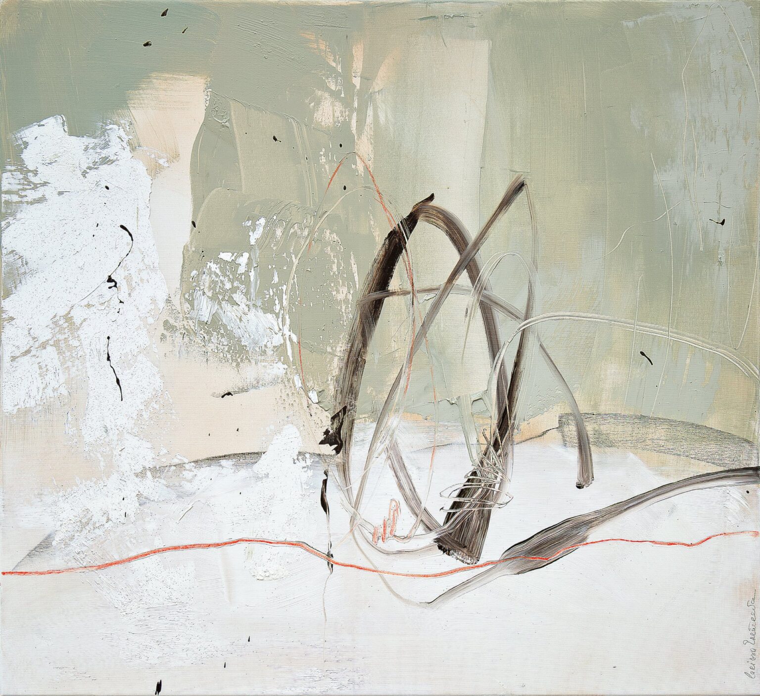 Inside the loop of discontinuity, 110 x 120 cm