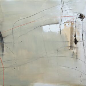 Clearing out an accumulation of deep thoughts, oil on canvas by Larissa Eremeeva