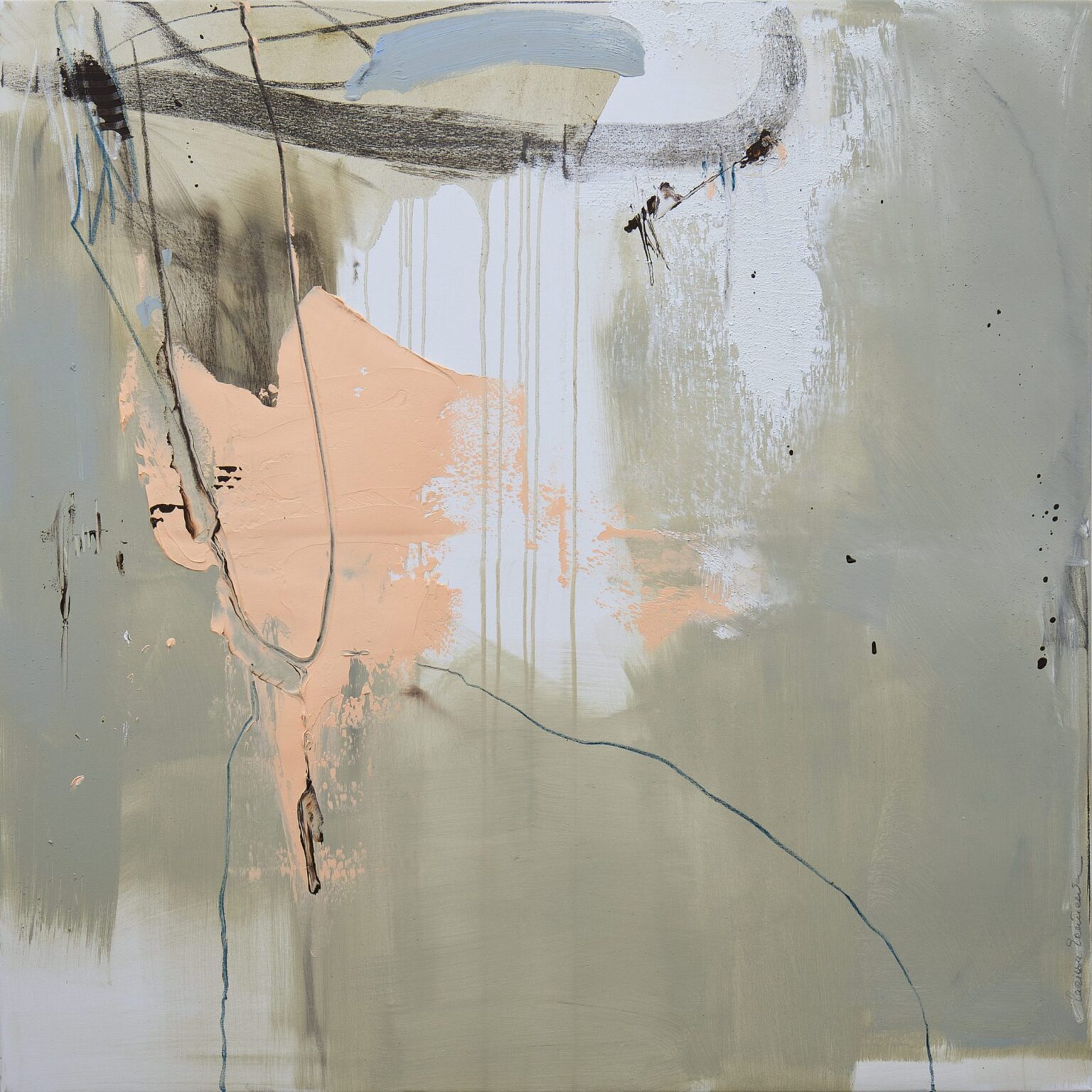 One version of the facts, 120 x 120 cm