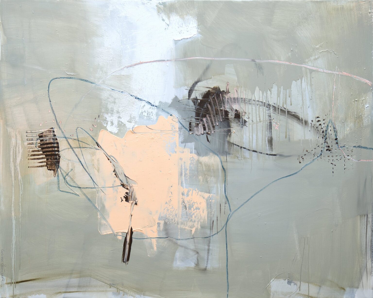 An unstoppable flow of events, 120 x 150 cm