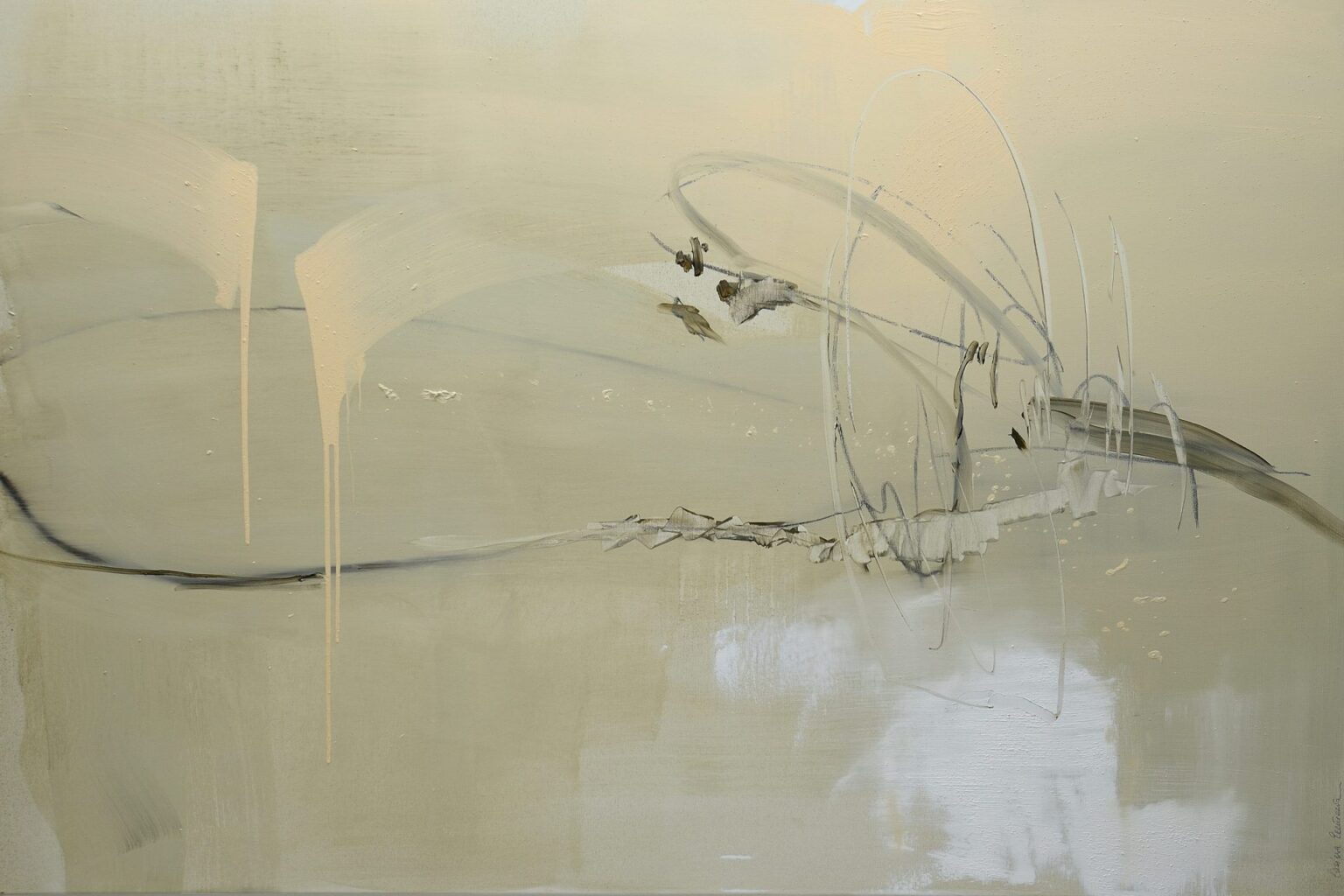 A smile took its place in the conversation, 120 x 180 cm