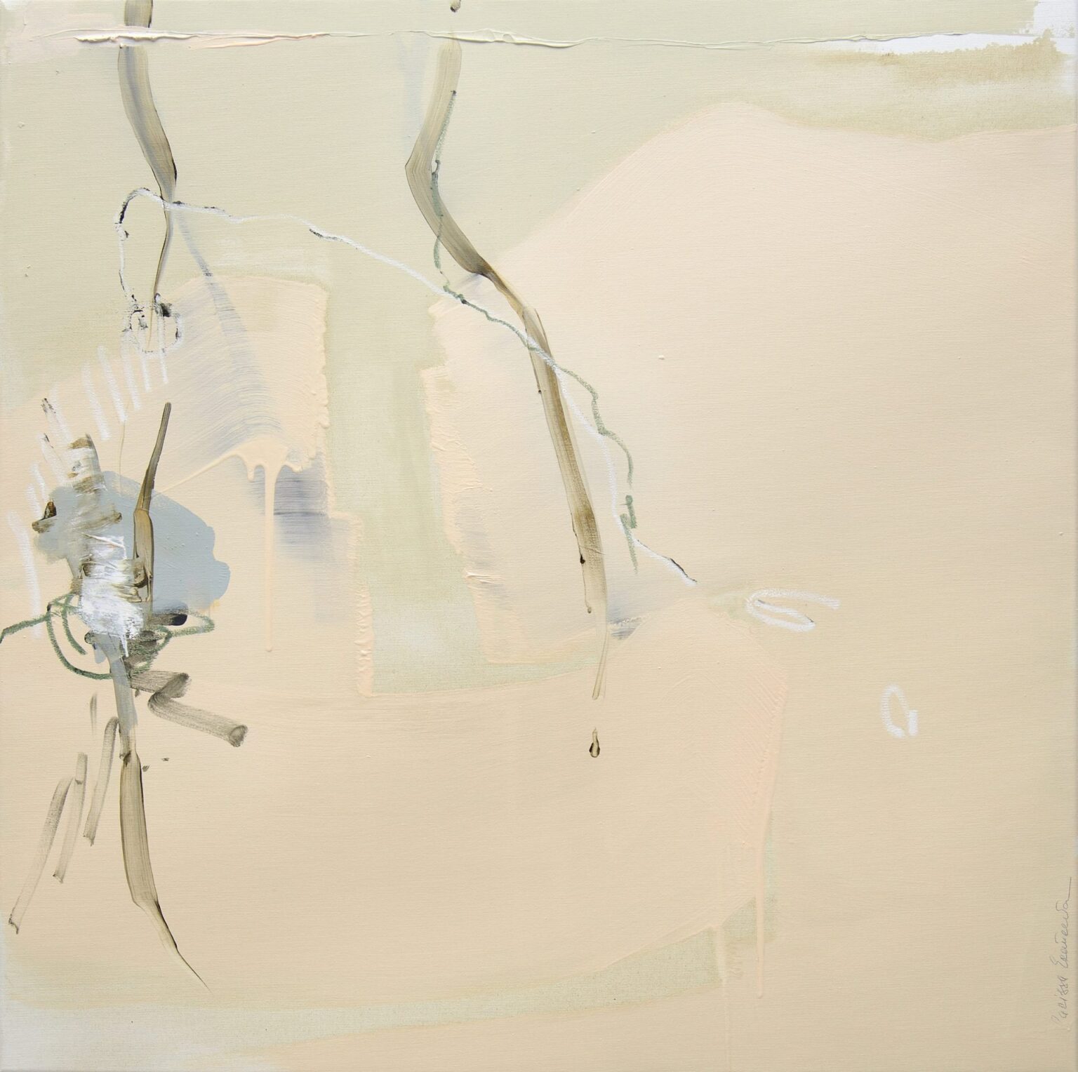 I woke up and listened, 100 x 100 cm