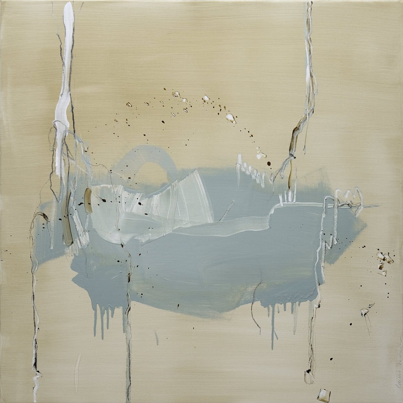 A pleasant truth dropped by unannounced, 120 x 120 cm