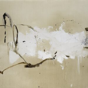 Piano music sounded from the end of the hall, oil on canvas by Larissa Eremeeva