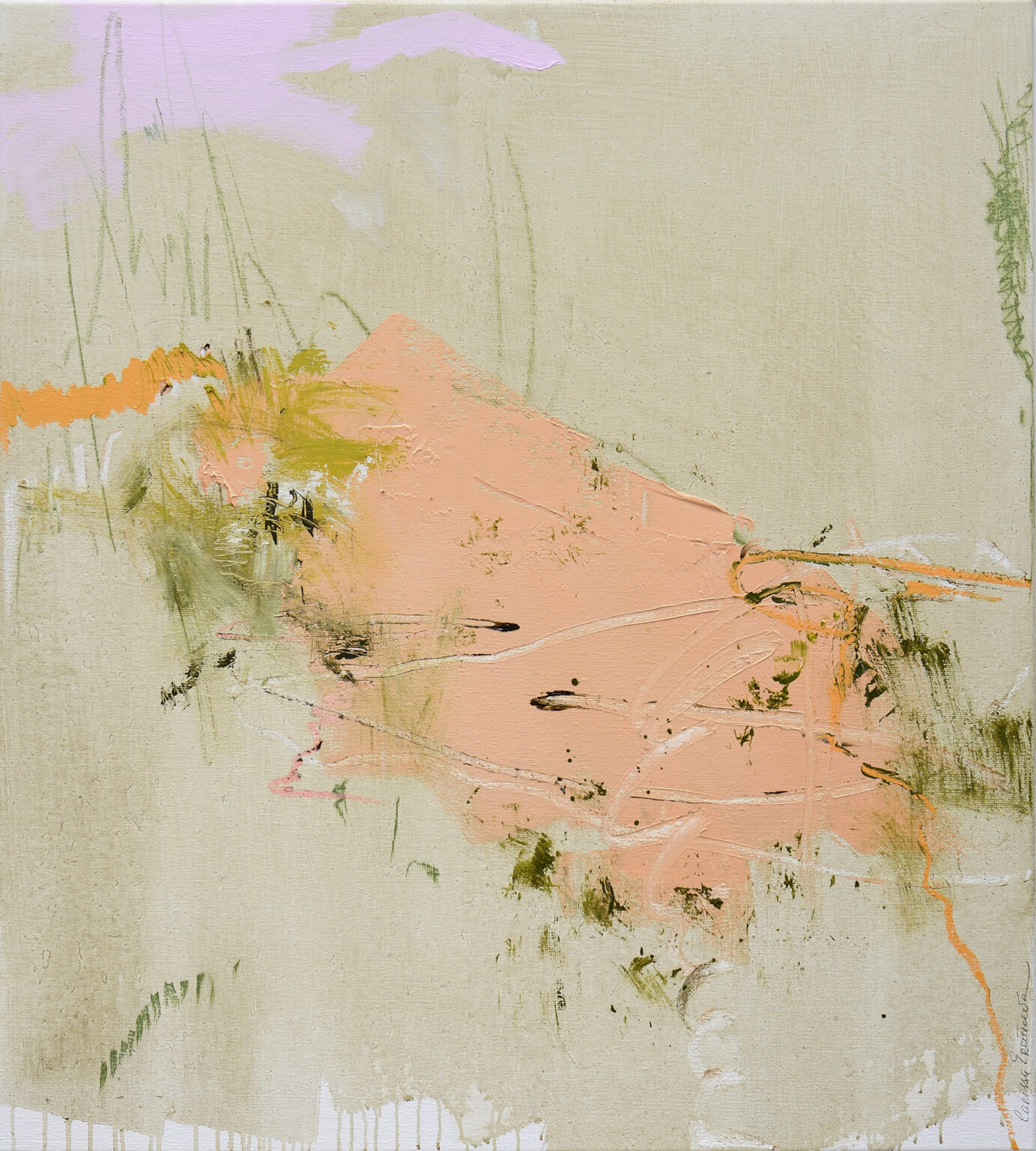 Romance of the butterfly effect, 100 x 90 cm