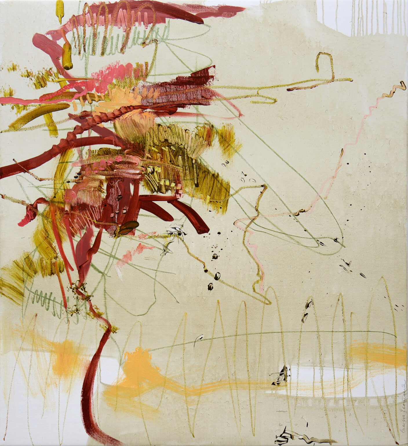 Hey you, get off my cloud, 120 x 110 cm