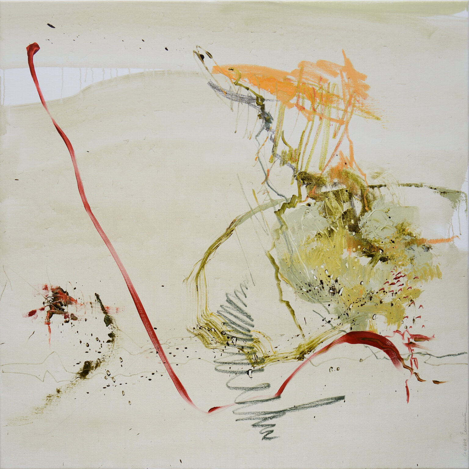 All quiet within, 122 x 122 cm