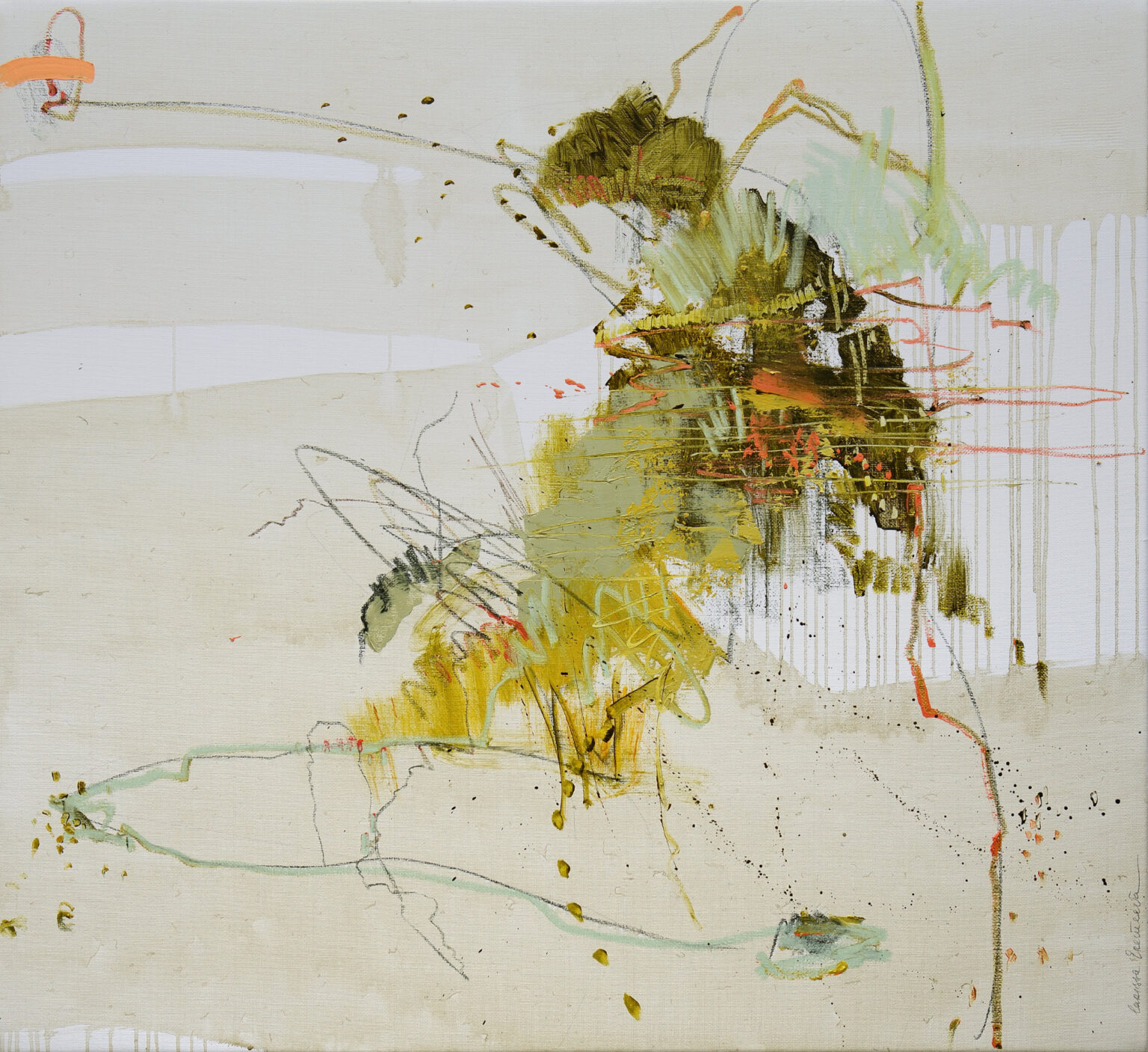 Trying to read between the lines, 110 x 120 cm