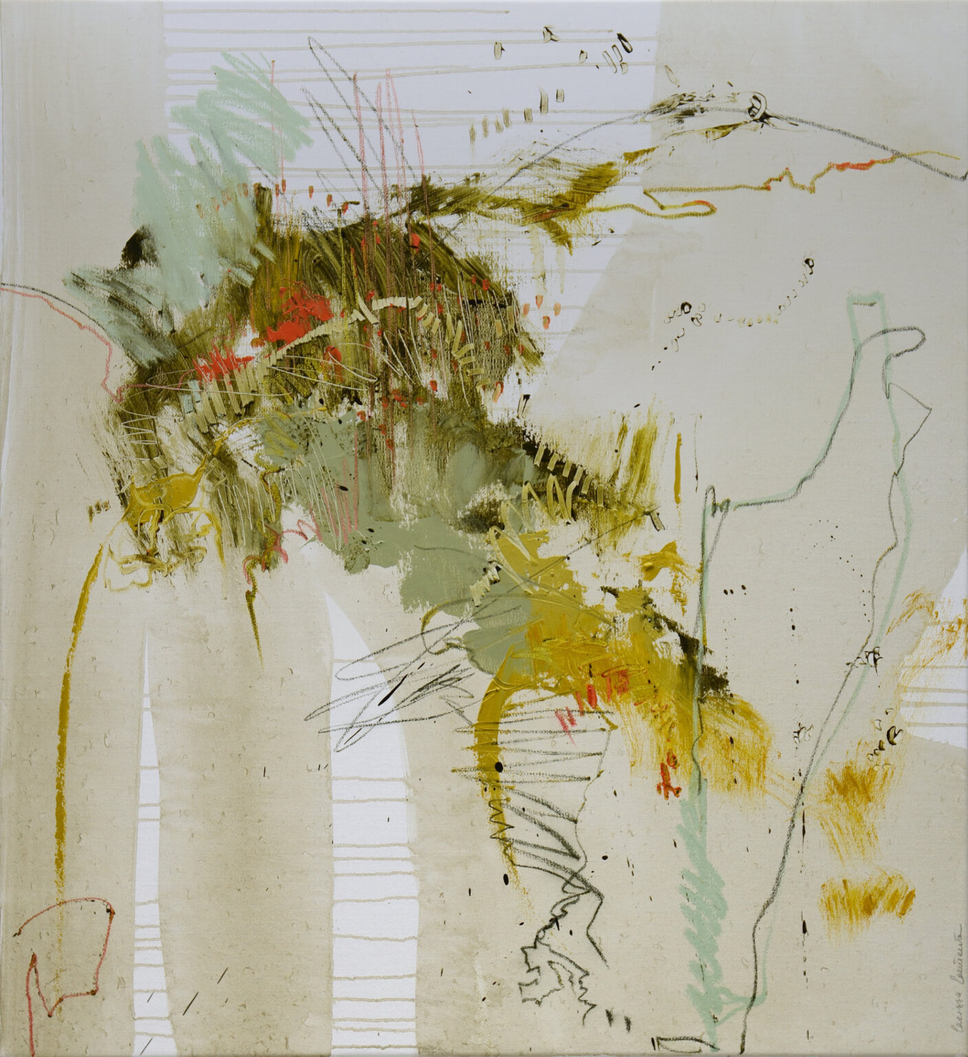 You could hear only the birds, 120 x 110 cm