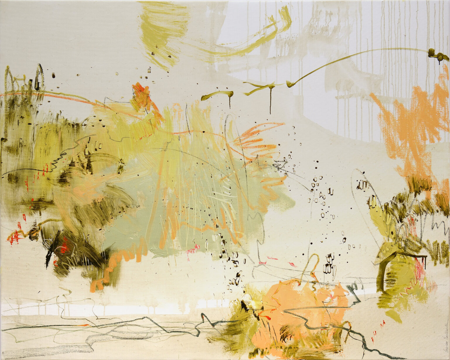 Cosy thoughts on a rainy day, 120 x 150 cm