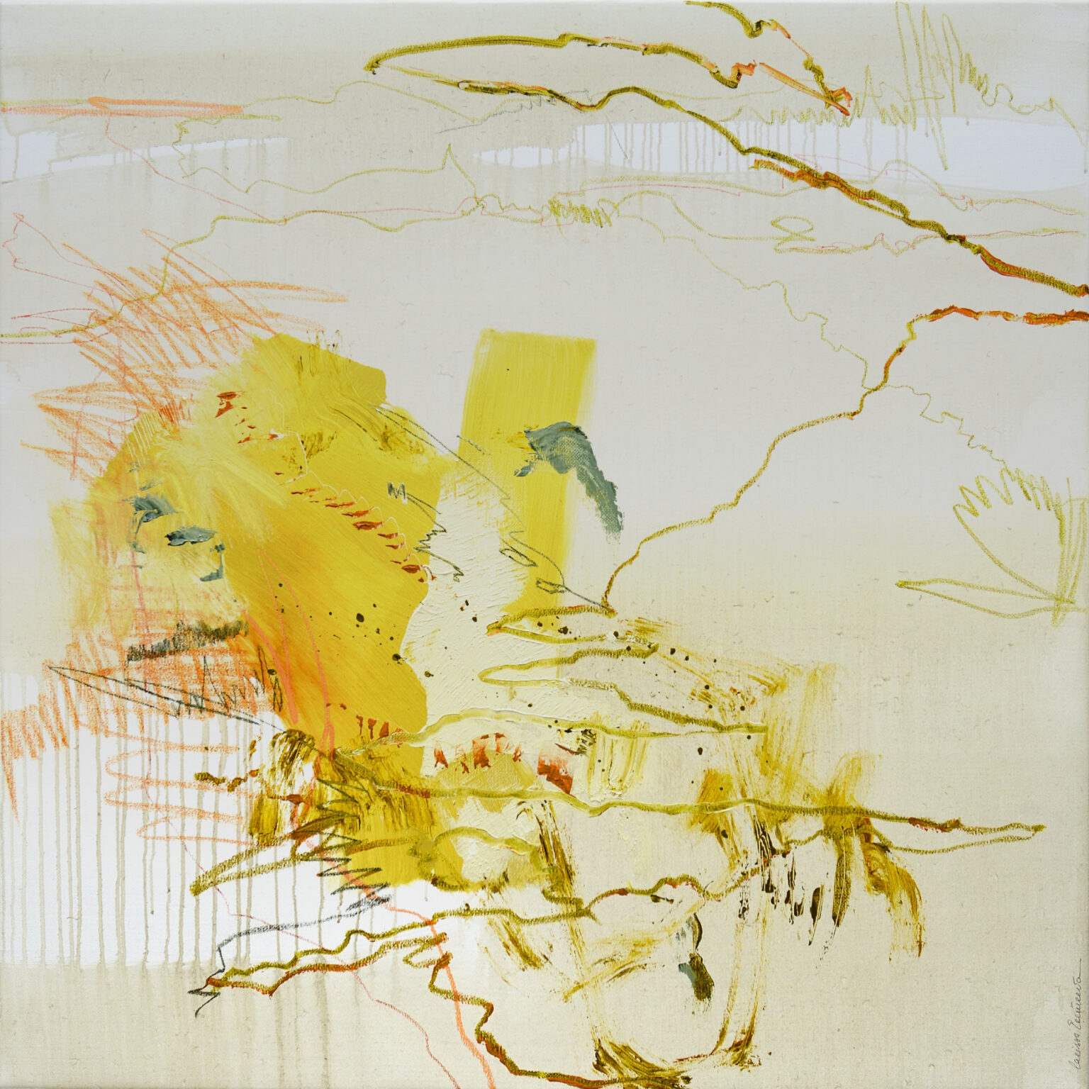 Happy without reason, 122 x 122 cm