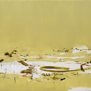 Unarrived, oil on canvas